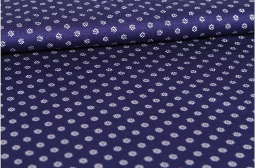 RESTSTÜCK 1m !!! - Viskose Jersey - kleine Blumen - dunkelblau